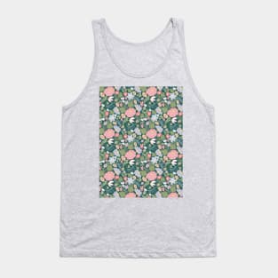 Folksy Floral Small Scale Pattern Tank Top